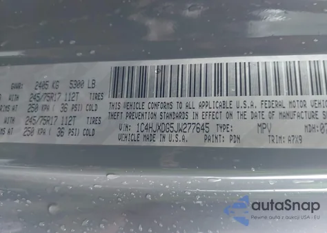 2018 Jeep Wrangler Unlimited Sport S 4X4 from USA, damaged, VIN 1C4HJXDG5JW277645